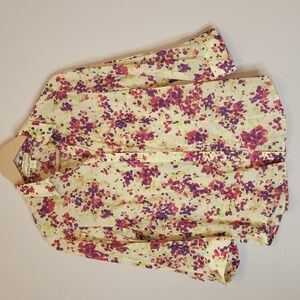 COLDWATER CREEK Savannah Floral No Iron Shirt, size XS